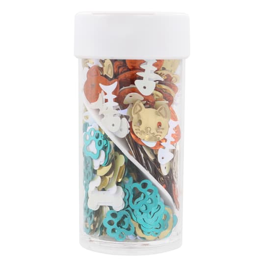 Pet Mix Shaped Glitter Swirl Jar by Creatology&#x2122;